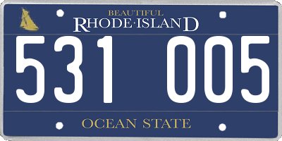 RI license plate 531005