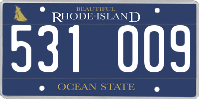 RI license plate 531009