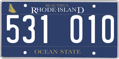 RI license plate 531010