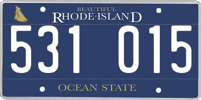 RI license plate 531015