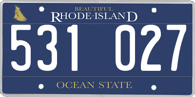 RI license plate 531027