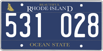 RI license plate 531028