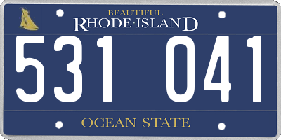 RI license plate 531041