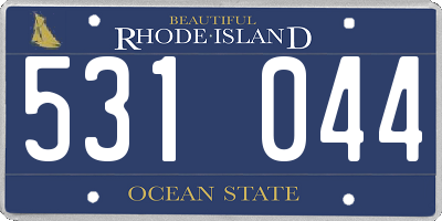 RI license plate 531044
