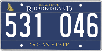 RI license plate 531046