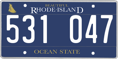 RI license plate 531047