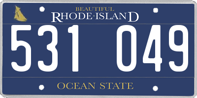 RI license plate 531049