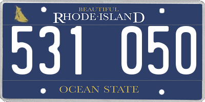 RI license plate 531050