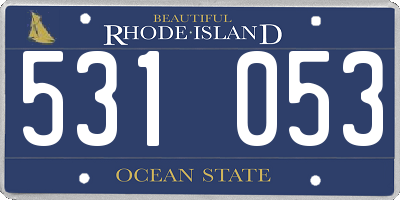 RI license plate 531053