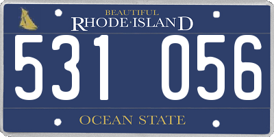 RI license plate 531056