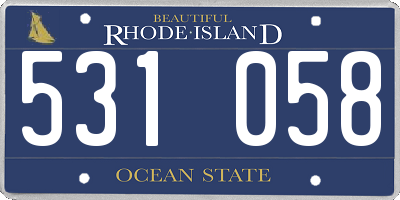 RI license plate 531058