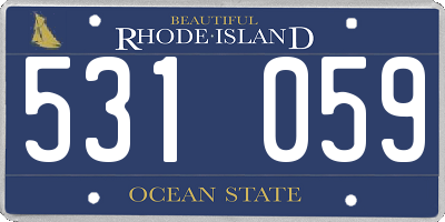 RI license plate 531059