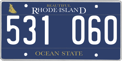 RI license plate 531060