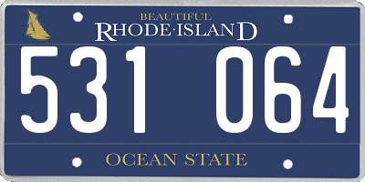 RI license plate 531064