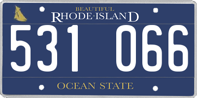 RI license plate 531066
