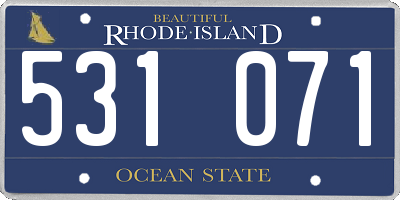 RI license plate 531071