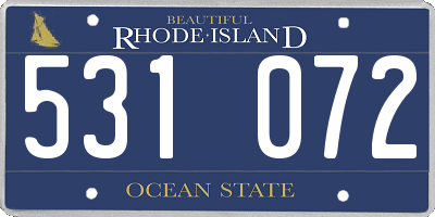 RI license plate 531072