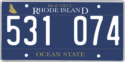 RI license plate 531074