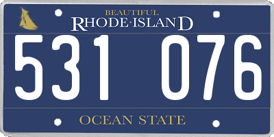 RI license plate 531076