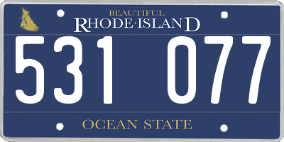 RI license plate 531077