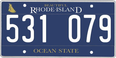 RI license plate 531079