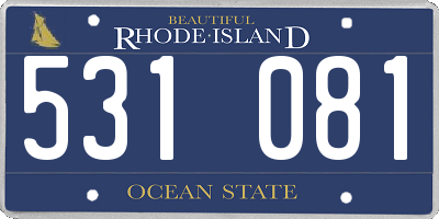 RI license plate 531081