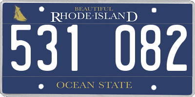 RI license plate 531082