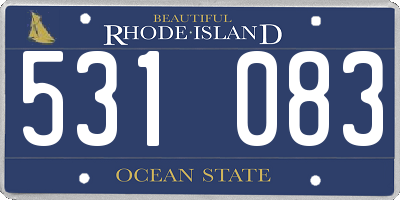 RI license plate 531083