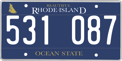 RI license plate 531087