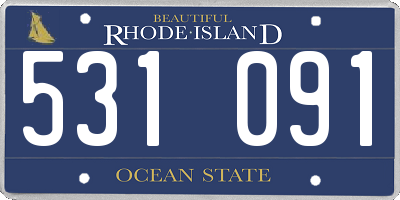 RI license plate 531091