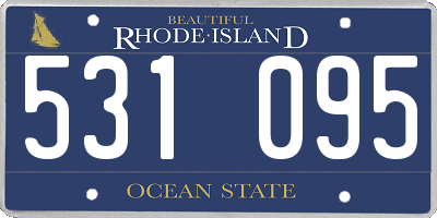 RI license plate 531095