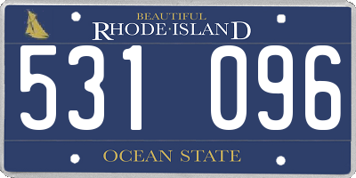 RI license plate 531096