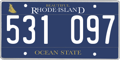 RI license plate 531097