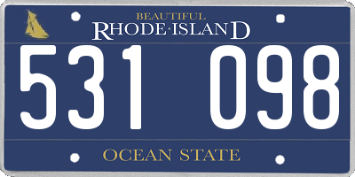 RI license plate 531098