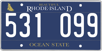 RI license plate 531099