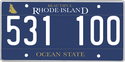 RI license plate 531100