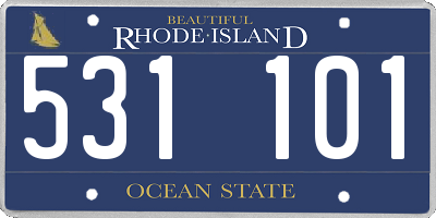 RI license plate 531101