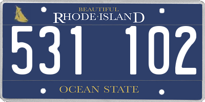 RI license plate 531102