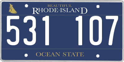 RI license plate 531107