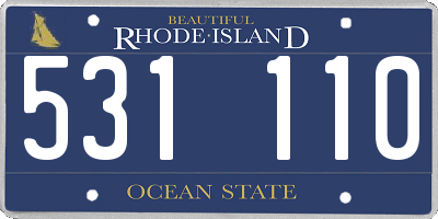 RI license plate 531110