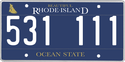 RI license plate 531111