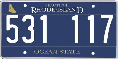 RI license plate 531117