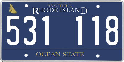 RI license plate 531118