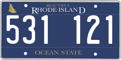 RI license plate 531121