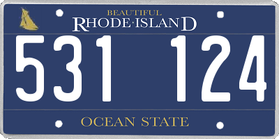 RI license plate 531124