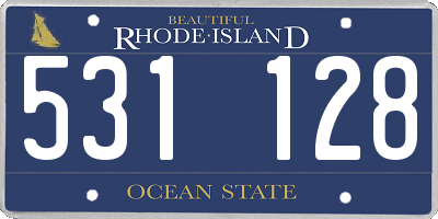 RI license plate 531128