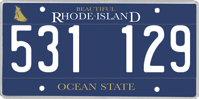 RI license plate 531129