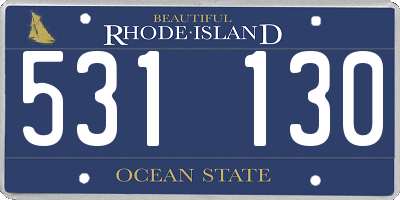RI license plate 531130