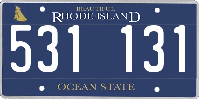RI license plate 531131