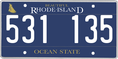 RI license plate 531135